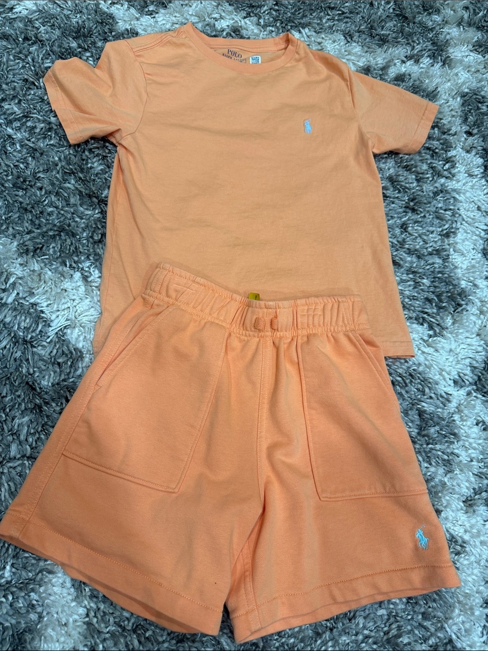 Polo by Ralph Lauren Peach Short Sleeve Tee & Shorts Set